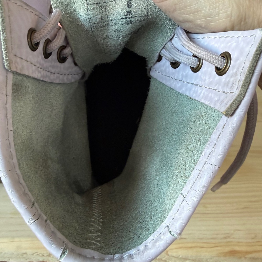 Dr. Martens Lilac Leather Combat Boots - Picture 13 of 14